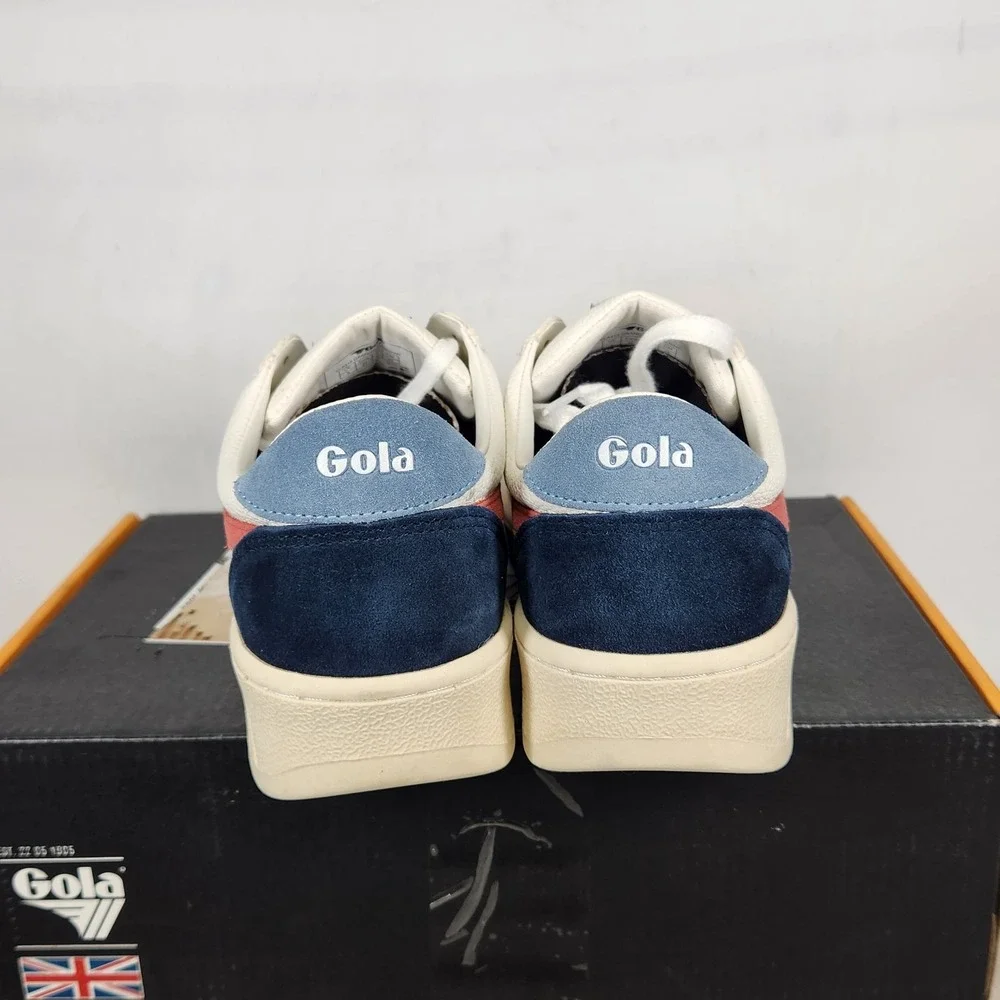 Gola Grandslam Trident Sneakers Women Size 8 White Clay Iceberg Low Top Shoes